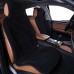 Накидки из искусственного меха на сиденья автомобиля Короткий ворс (Комплект из 2 шт) Черные Фото