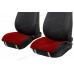 Накидки на сиденье Квадрат 50х50 см (Комплект из 2 шт) Красные Фото