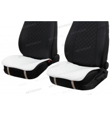 Накидки на сиденье "Квадрат" 50х50 см (Комплект из 2 шт) Белые