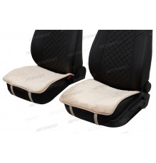Накидки на сиденье "Квадрат" 50х50 см (Комплект из 2 шт) Темно-Бежевые