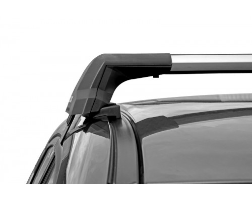 Багажник на крышу 5 LUX CITY с дугами аэро-трэвэл (82мм) черными для Volkswagen Polo V седан 2010-2020 г.в. Фото