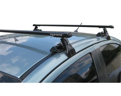 Багажник Муравей Д-1 универсальный на иномарки (Прямоугольные дуги Сталь) 130 см Фото