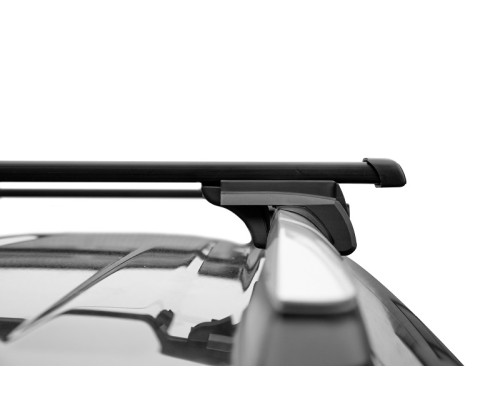 Багажник на крышу LUX ЭЛЕГАНТ (Прямоугольные дуги Сталь) 130 см а/м с рейлингами Фото