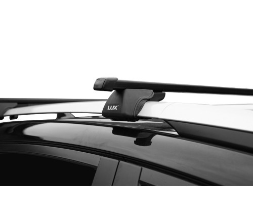 Багажник на крышу LUX КЛАССИК (Прямоугольные дуги Сталь) 130 см а/м с рейлингами Фото