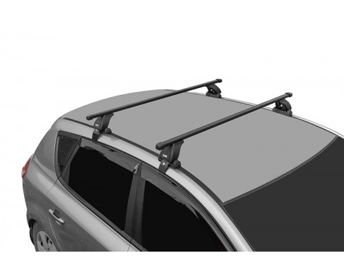 Багажник на крышу LUX с дугами 1,2м прямоульными в пластике для BYD F3 Sedan 2005-... г.в. Фото