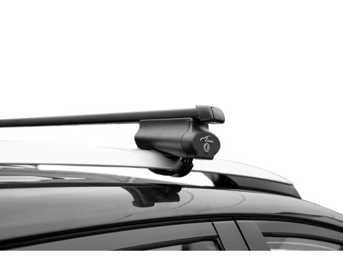 Багажник на рейлинги с просветом LUX БЭЛТ (Прямоугольные дуги Сталь) 120 см Фото