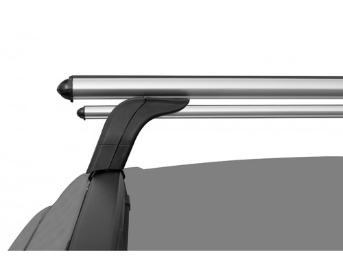 Багажник на крышу LUX (Аэродинамические дуги) 120 см для Kia Soul II 2013-2014 г.в. с интегр. рейл. Фото
