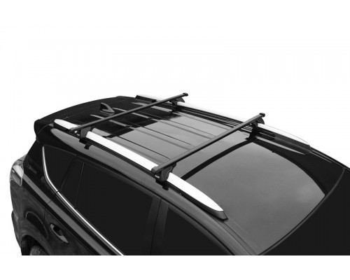 Багажник на крышу LUX КЛАССИК (Прямоугольные дуги Сталь) 130 см а/м с рейлингами Фото