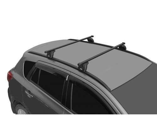 Багажник на крышу LUX (Прямоугольные дуги Сталь) 120 см для BMW X1 (E84) (2009-2015) с интегр. рейл. Фото