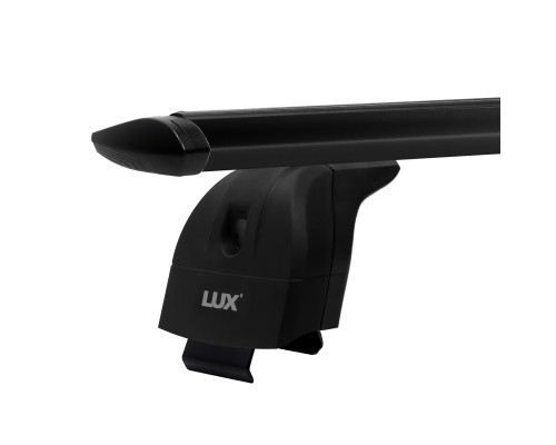 Багажник на крышу 2 LUX (Крыловидные дуги) 110 см черными для Cherry Tiggo 7 pro с интегр. рейл. Фото