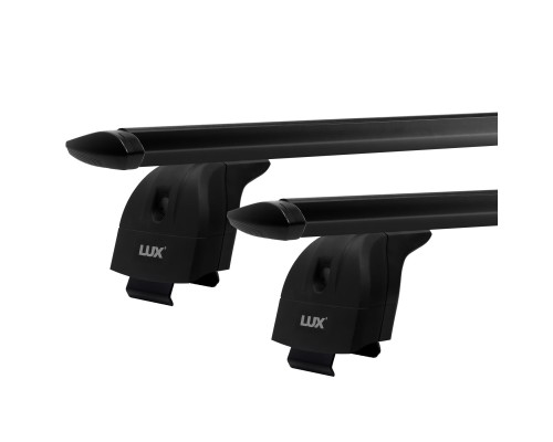 Багажник на крышу 2 LUX (Крыловидные дуги) 110 см черными для Cherry Tiggo 7 pro с интегр. рейл. Фото