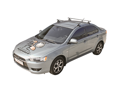 Багажник Муравей Д-1 универсальный на иномарки (Прямоугольные дуги Сталь) 120 см Фото