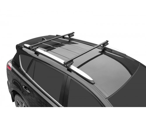 Багажник на крышу LUX БЭЛТ (Прямоугольные дуги Сталь) 130 см а/м с рейлингами Фото