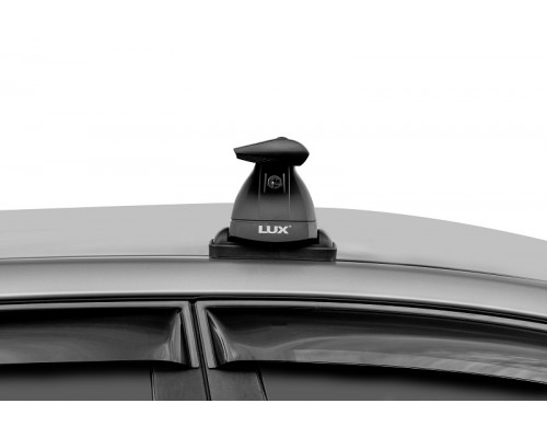 Багажник на крышу 3 LUX с дугами 1,2м Аэро-Трэвэл (82мм) Черными для Mazda 3 I (BK) (2003-2009) Седан Фото