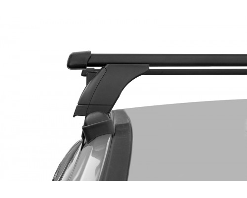 Багажник на крышу 3 LUX (Прямоугольные дуги Сталь) 120 см для Volkswagen Polo 2020-...г.в. и Skoda Rapid 2020-... г.в. Фото
