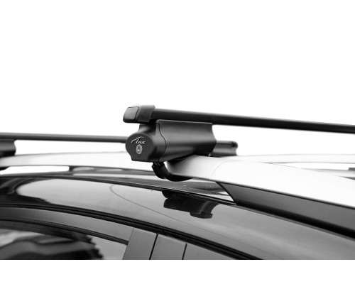 Багажник на крышу LUX БЭЛТ (Прямоугольные дуги Сталь) 130 см а/м с рейлингами Фото