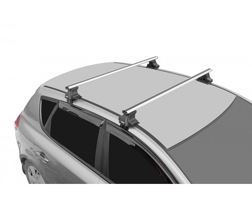 Багажник на крышу D-LUX 2 для Kia Rio  (2005-2011) седан (Аэродинамические дуги) 120см Фото