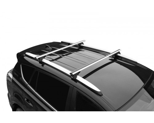Багажник на рейлинги LUX Классик для Haval H9 (2014-2022) / Хавал Н9 (Аэродинамические дуги) 130 см Фото