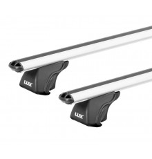 Багажник на рейлинги LUX Классик для Haval H9 (2014-2022) / Хавал Н9 (Аэродинамические дуги) 130 см