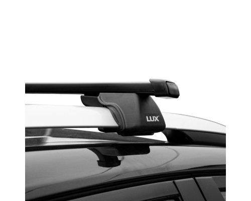 Багажник на рейлинги с просветом Lux для Mercedes-Benz GLE W167 (2018-2022) (Прямоугольные дуги Сталь) 1,3м Фото