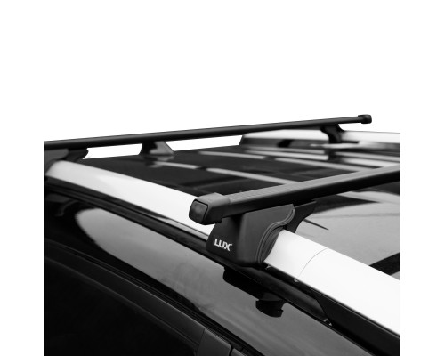 Багажник на рейлинги с просветом Lux для Fiat Doblo (2009-2022) (Прямоугольные дуги Сталь) 1,3м Фото