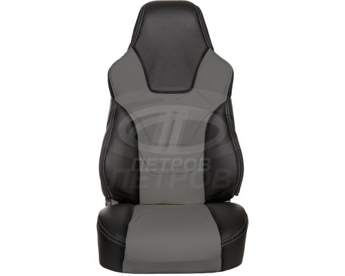 Универсальные чехлы из экокожи R.SPORT S; Черный-Серый / Комплект на весь салон Фото