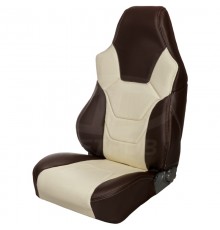 Универсальные чехлы из экокожи "R.SPORT" S; Шоколадно-Кремовые; / Комплект на весь салон