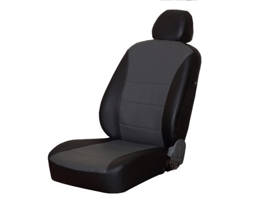 Чехлы на сиденья из экокожи Орегон для Опель Астра J (2010-2019) (Черно-Серые) Фото