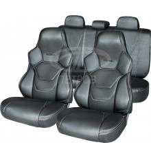 Чехлы на сиденья из экокожи "Recaro Sport" для ВАЗ (Лада) 2108, 2109, 21099, 2114 Черные