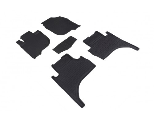 Резиновые коврики с высоким бортом для Mitsubishi L200 (кр. арабской сборки) 2015-н.в. Фото