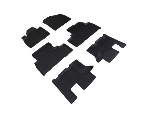 Резиновые коврики с высоким бортом для KIA Sorento Prime (3 ряда) 2015-2020 Фото