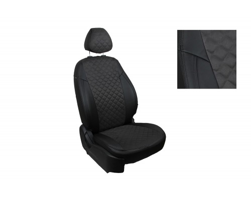 Чехлы из алькантары Ромб для Hyundai Elantra V 2010-2016 Фото