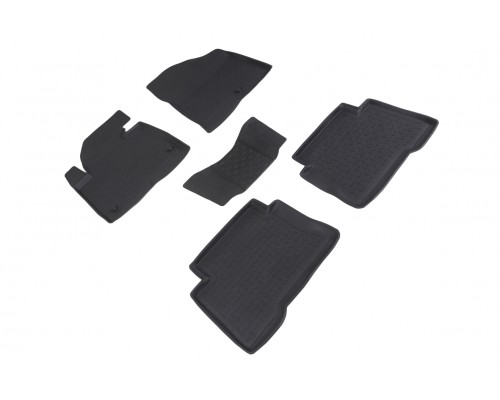 Резиновые коврики с высоким бортом для Hyundai Santa Fe III 2012-2018 Фото