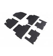 Резиновые коврики с высоким бортом для Hyundai Santa Fe IV (7 мест) 2018-2020