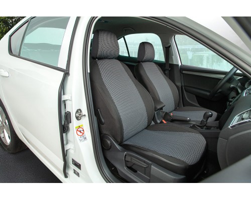 Чехлы на сиденья из Жаккарда для Skoda Octavia A5 (2008-2013) без подлокотника Артикул 87274 Фото