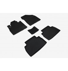 Резиновые коврики с высоким бортом для Hyundai Santa Fe IV (5 мест) 2018-2020