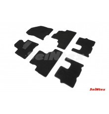 Ворсовые коврики LUX для Hyundai Santa Fe IV (7 мест) 2018-2020