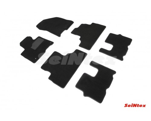 Ворсовые коврики LUX для Hyundai Santa Fe IV (7 мест) 2018-2020 Фото