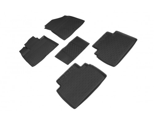 Резиновые коврики с высоким бортом для KIA Sportage V (дл. база) 2021-н.в. Фото