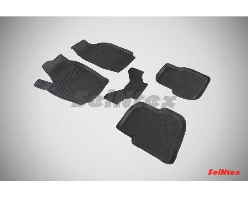 Резиновые коврики с высоким бортом для Volkswagen Polo Sedan V 2010-2018 Фото