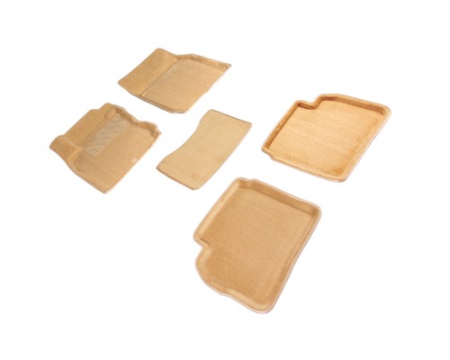 Ворсовые 3D коврики для Nissan Note (2005-2014) Бежевые Фото