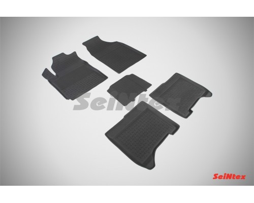 Резиновые коврики с высоким бортом для Chery Bonus 3 2014-н.в. Фото