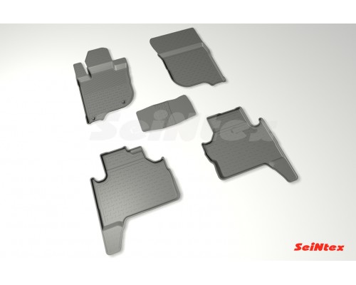 Резиновые коврики с высоким бортом для Mitsubishi Pajero Sport III (кр. арабской сборки) 2015-н.в. Фото