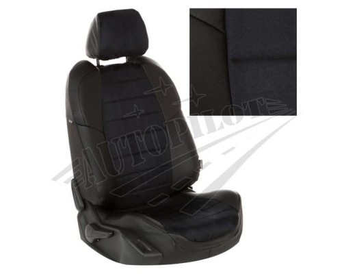 Чехлы на сиденья из алькантары (черные) для Mazda CX-7 с 06-13г. Фото