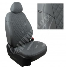 Чехлы на сиденья, рисунок ромб (серые) для Volkswagen Tiguan I (со столиками) с 07-16г.