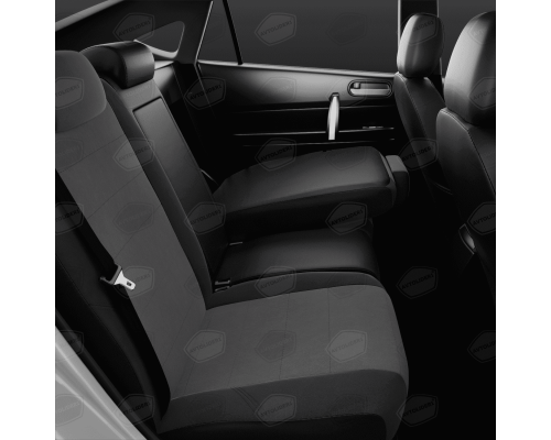 Универсальные чехлы AVTOLIDER1, Чёрный креп/чёрный, Артикул: UJK31-0102 Фото