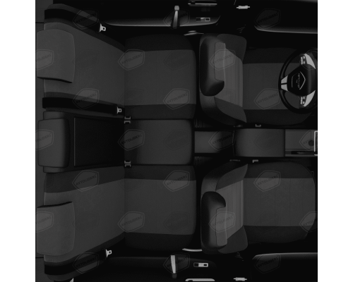 Универсальные чехлы AVTOLIDER1, Чёрный креп/чёрный, Артикул: UJK31-0102 Фото