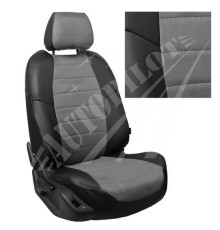 Чехлы на сиденья из алькантары (Черно-Серые) для Honda CR-V III с 07-12г.