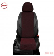Чехлы на сиденья АвтоЛидер для SsangYong Kyron (2005-2015) черно-красный жаккард Артикул SY26-0202-KK6