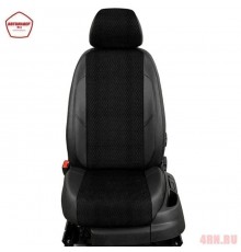 Чехлы на сиденья АвтоЛидер для Volkswagen Passat B5 (2000-2005) черно-белая точка жаккард Артикул VW28-0603-KK3